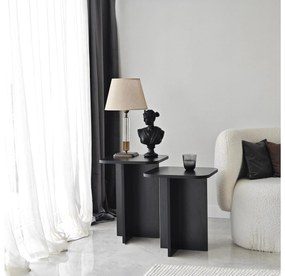 Set 2buc. măsuțe laterale Diveta (negru) . 1094794