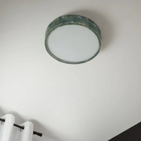 Brilagi - Plafonieră PINO, 2x E27/15W/230V, lemn de pin/verde, Ø 37,5 cm