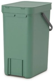 Cos colectare selectiva a deseurilorBrabantia Sort&Go 1003234, 12 L, Maner, Montabil pe perete, Verde inchis
