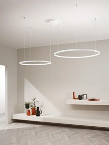 Ondaluce - Lustră LED dimabilă pe cablu SOEL LED/28W/230V + LED/38W, albă