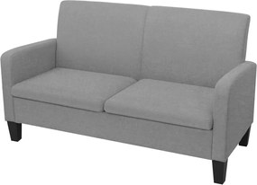 vidaXL Canapea cu 2 locuri, 135 x 65 x 76 cm, gri deschis