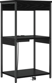 vidaXL Dulap de noapte Stejar Negru 41 x 31 x 76 cm Lemn compozit