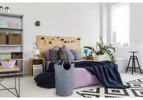 WENKO 3440803100 - Coș pentru rufe JUMBO 38x72 cm antracit/argintiu/negru