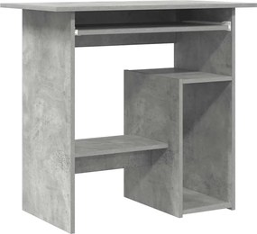 vidaXL Birou, gri beton, 80x45x74 cm, lemn prelucrat