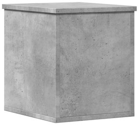 840670 vidaXL Cutie de depozitare, gri beton, 30x35x35 cm, lemn prelucrat