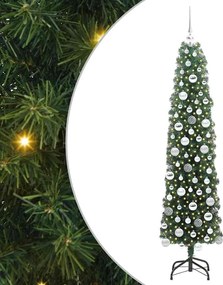 vidaXL Brad de Crăciun artificial Verde 180 cm PVC și oțel și plastic