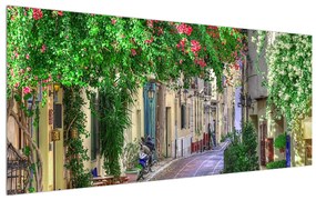 Tablou cu străzii mediteraneene de vară (120x50 cm), în 40 de alte dimensiuni noi