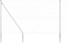 vidaXL Gard cu Stâlp Argintiu 1,5 x 10 m Oțel