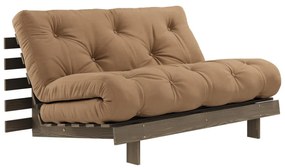 Canapea maro deschis extensibilă 140 cm Roots – Karup Design