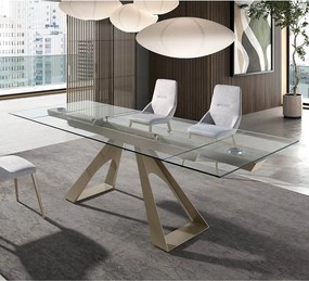 Masa extensibila deosebita design LUX Glass 160-240x100cm