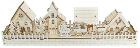 Decor iluminat de Crăciun Snow Village , 40 x 13 x8 cm, LED