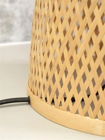 Set de 3 piese, lampa de masa cu 2 ciupercute decorative din bambus Palawan natur