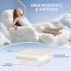 HOMCOM Fotoliu Reclinabil 135° max în Material cu Efect de In, Spumă, Oțel și Lemn, 73x86x100 cm, Crem | Aosom Romania