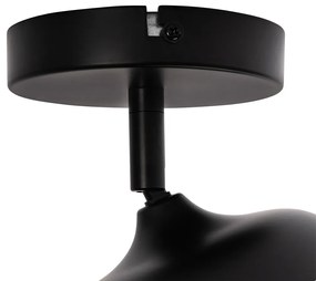 Spotlight de design negru cu auriu și sticlă fumurie - Kyan