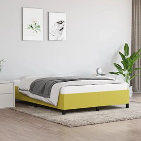 Cadru de pat, verde, 140 x 200 cm, material textil Verde, 35 cm, 140 x 200 cm