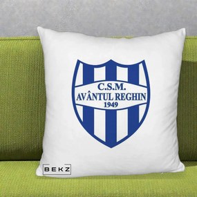 Perna Personalizata CSM Avantul Reghin 1949, 40x40 cm, Alb Pufos, Husa Detasabila, Perna Inclusa, BEKZ®