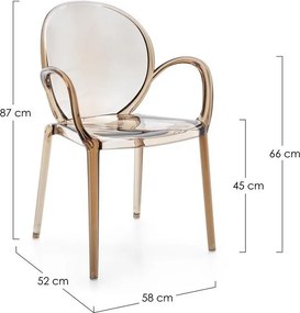 Scaun de grădină maro deschis din plastic Camilla – Bizzotto