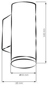 Aplica de perete pentru baie TURYN LED RGBW reglabilă 1xGU10/6,5W/230V IP44 neagră