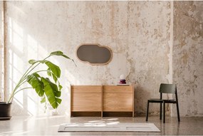 Comodă în culoare naturală cu aspect de lemn de stejar 146x76x51 cm Hido – noo.ma