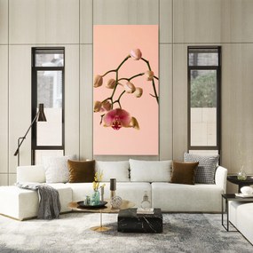 Tablou Canvas, 80x160cm, Dormitor si Living, Flori, Orhidee, Orchids On Pink