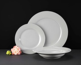 Serviciu de masa, 18 piese, 6 persoane, gri, Sonia