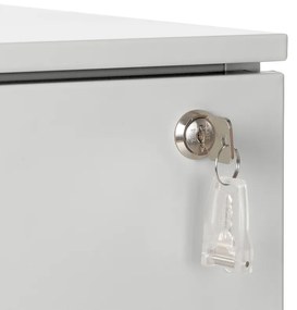 Comodă metalică 40 x 50 x 66,5 cm - 4 sertare, gri - ral 7035