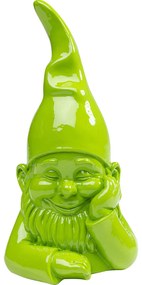 Figurina decorativa Gnome verde 21cm
