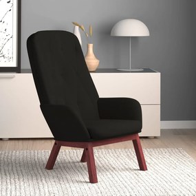 341224 vidaXL Scaun de relaxare, negru, catifea