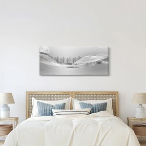 Tablou - Peisaj argintiu (120x50 cm)