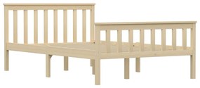 283222 vidaXL Cadru de pat, lemn deschis, 120 x 200 cm, lemn masiv de pin