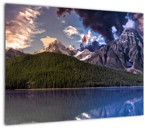 Tablou cu lac și munți (70x50 cm), în 40 de alte dimensiuni noi