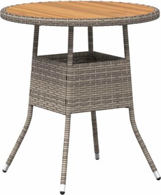 vidaXL Masă de cină Gri si Acacia 70 x 70 x 73 cm Lemn Solid de Acacia