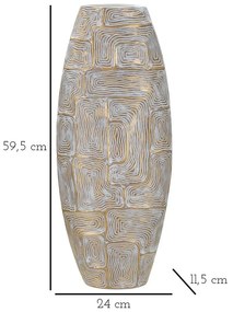 Vază aurie din polirășină (înălțime 59,5 cm) Eclips – Mauro Ferretti
