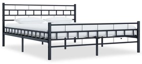 Cadru de pat, negru, 160 x 200 cm, otel Negru, 160 x 200 cm