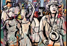 Fototapet - Noapte de jazz (147x102 cm)