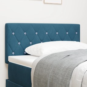 vidaXL Tăblie LED cu lumini cu bandă LED Albastru închis 90 cm Catifea