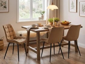 Maro scaun bucatarie BERA din catifea cu picioare negre