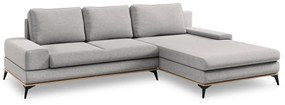 Colțar extensibil cu șezlong pe partea dreaptă Windsor &amp; Co Sofas Planet, gri deschis