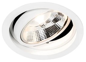Spot încastrat rotund inteligent alb reglabil, inclusiv Wifi GU10 111m - Chuck 111