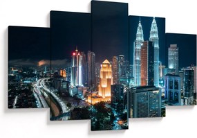 Tablou - Noaptea în Kuala Lumpur (150x105 cm)
