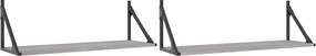 vidaXL Rafturi de perete, 2 buc., gri sonoma, 80x25x25,5 cm, lemn
