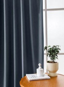 Draperie opaca gri inchis VELVET 135x250 cm Agățat: Rejansa