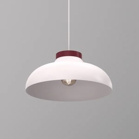 Lustră pe cablu BASCA 1xE27/15W/230V crem/vișiniu