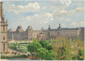 Tablou - Camille Pissarro, Place du Carrousel, Paris, reproducere (70x50 cm)