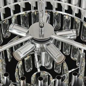 Brilagi - Lustră aplicată ECLIPSE 7xE14/10W/230V Ø 48 cm argintie