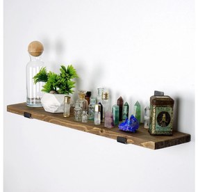 Raft decorativ de perete Dupone 8 (Nuc + negru) . 1093659
