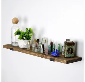 Raft decorativ de perete Dupone 9 (Nuc + negru) . 1093659