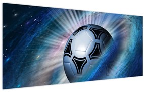 Tablou - Fotbal în spațiu (120x50 cm)