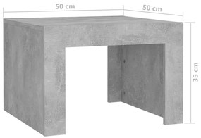 Masuta de cafea, gri beton, 50x50x35 cm, PAL Gri beton, 1