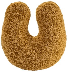 Pernă decorativă pentru copii maro cu tapițerie din țesătură bouclé U – Wigiwama